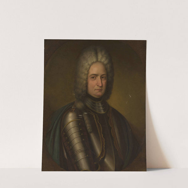 Portrait of a man in armour by Erhard Ludewig Winterstein