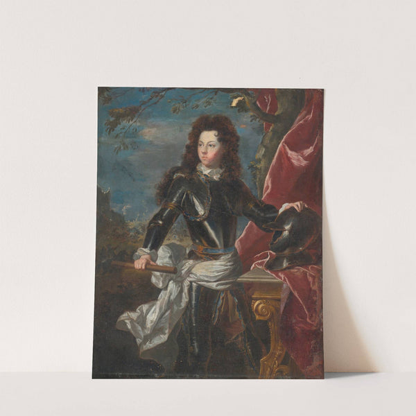 Portrait Of A Man In Armour by Workshop of Hyacinthe Rigaud