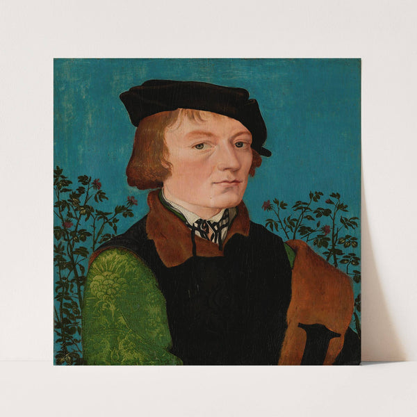 Portrait of a Man in Front of a Rose Hedge (1512-1513) by Hans Baldung