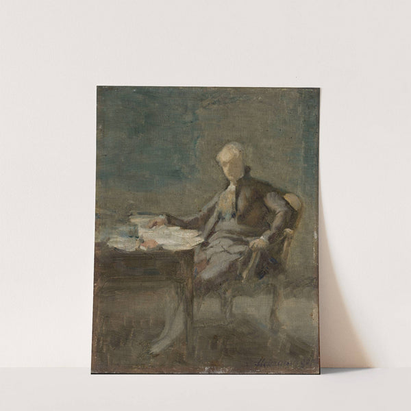 Portrait of a man in the 18th-century costume by Domenico Morelli