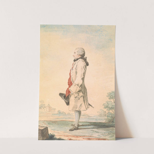 Portrait of a Man Standing with Hat in Hand by Louis Carrogis Carmontelle