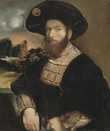 Portrait of a Man Wearing a Black Beret