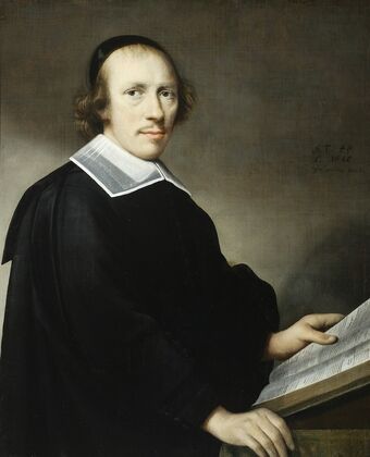 Portrait of a man with a book