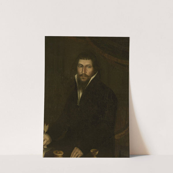 Portrait of a man with a goose quill in his hand by Nikolay Argunov