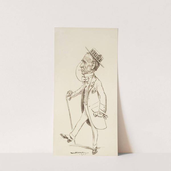 Portrait of a man with a monocle. (1905) by William Henry Walker