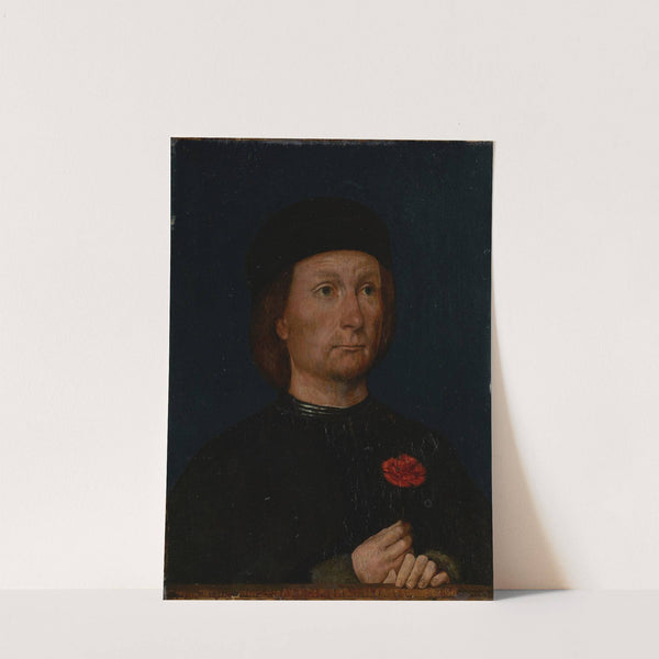 Portrait of a Man with a Pink by Michel Sittow