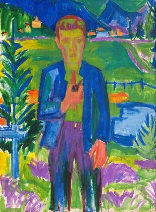 Portrait of a Man with a Pipe (1924)