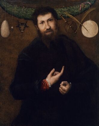 Portrait of a Man with Allegorical Symbols (1540s)