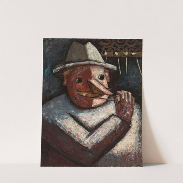 Portrait of a man with pipes by Tadeusz Makowski