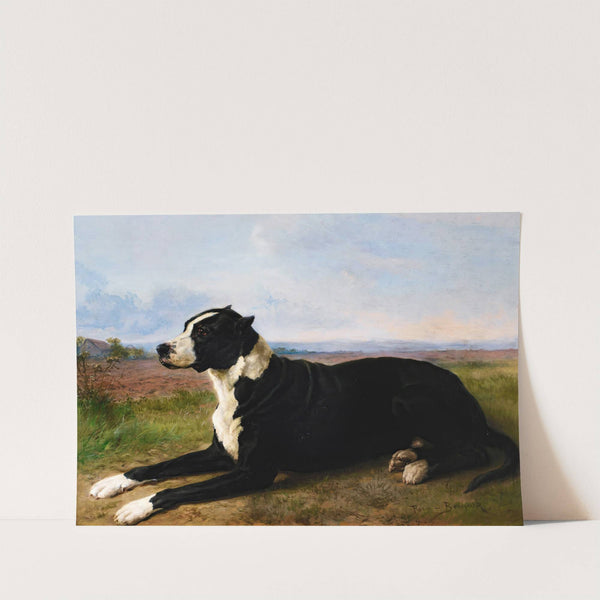 Portrait Of A Mastiff-Labrador In A Landscape by Rosa Bonheur