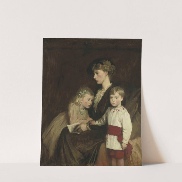 Portrait Of A Mother And Children by Glyn Warren Philpot