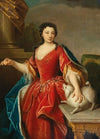 Portrait Of A Noblewoman In An Ermine Cloak With A Dog