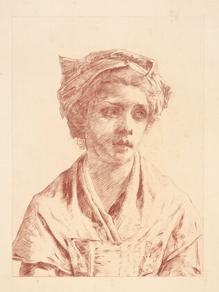Portrait of a peasant girl (1842-1843) — size preview