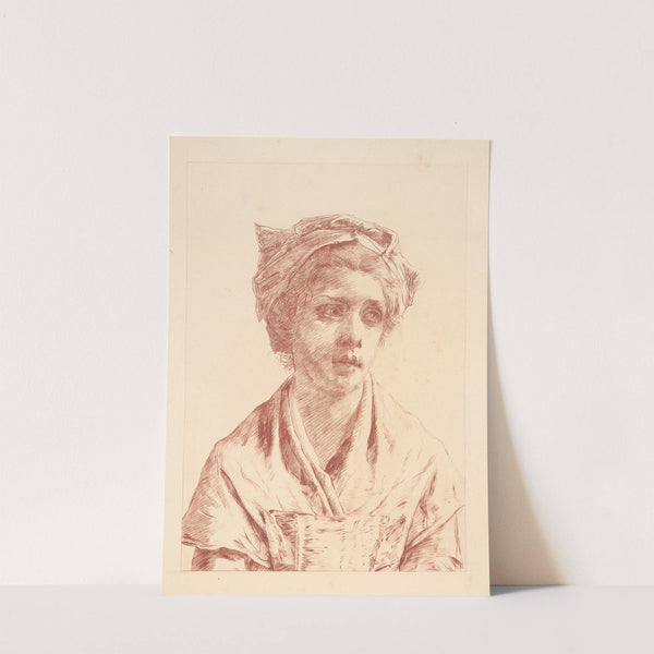 Portrait of a peasant girl (1842-1843) by Paul Adolphe Rajon