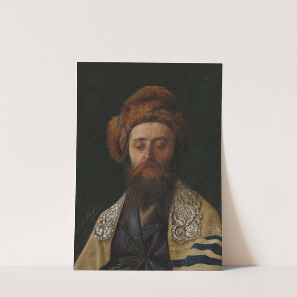 Portrait of a rabbi with tallit by Isidor Kaufmann
