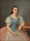 Portrait of a Seated Young Woman in a Blue Camisole (1860)