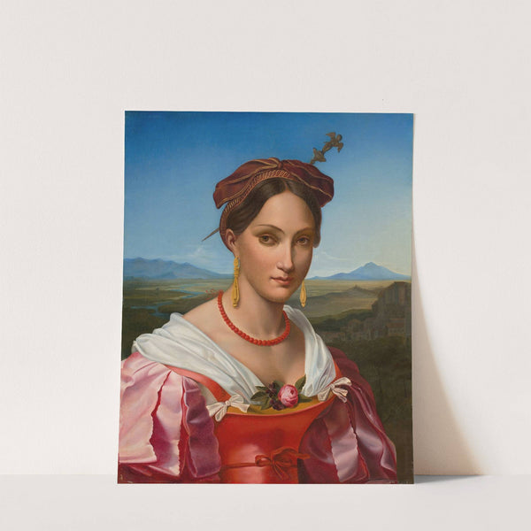 Portrait of a Velletri woman in traditional dress by Wilhelm Wach