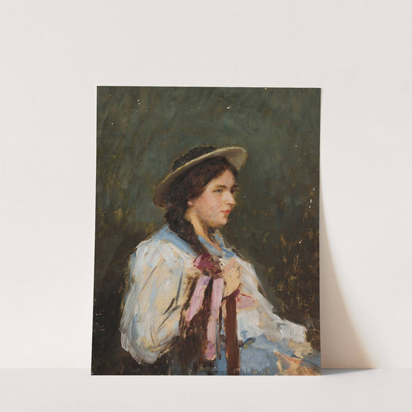 Portrait of a woman by Jan Ciągliński