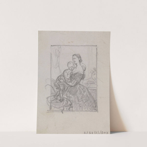 Portrait of a Woman and a Child by Nicaise De Keyser