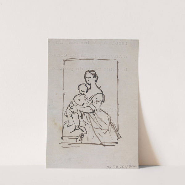 Portrait of a Woman and a Child by Nicaise De Keyser