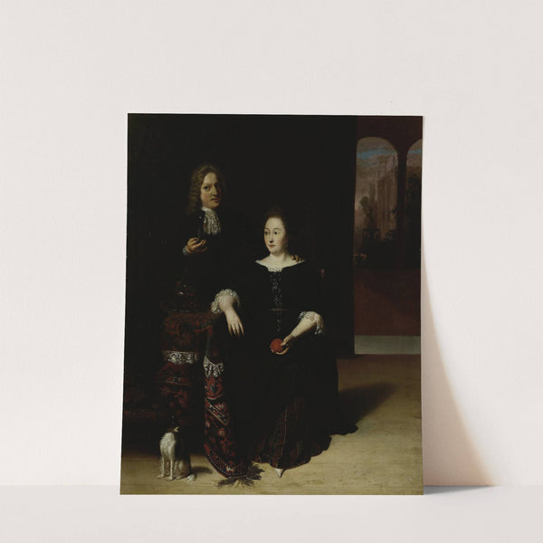 Portrait of a Woman and a Man in an Interior (1694) by Matthias Wulfraet