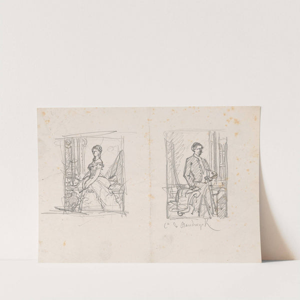 Portrait of a Woman and the Count van Randwyck by Nicaise De Keyser