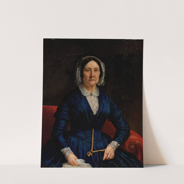 Portrait Of A Woman In A Blue Dress by Frederick Randolph Spencer