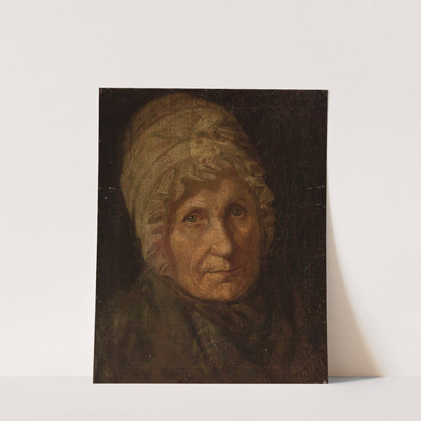 Portrait of a woman in a cap by Józef Tadeusz Polkowski