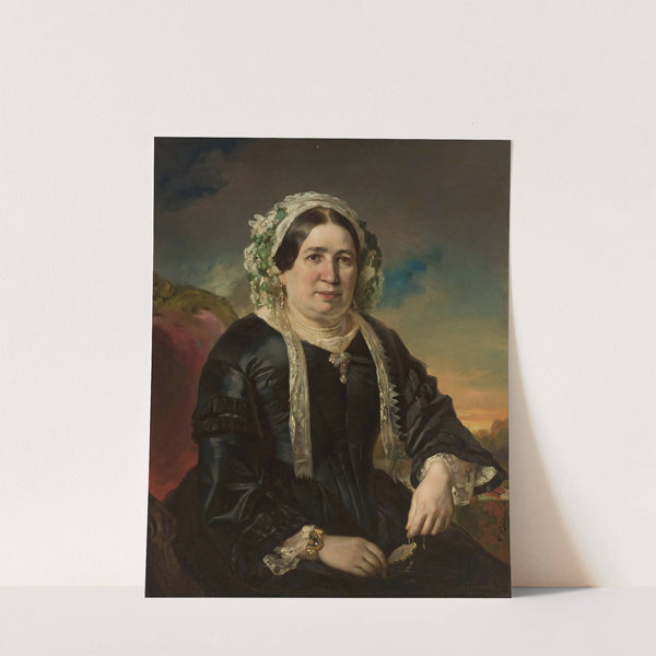 Portrait of a woman in a cap by Franz Krüger