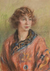 Portrait of a woman in a Chinese ‘longpao’ wedding dress