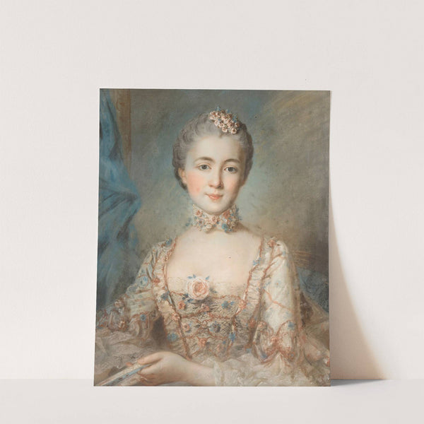 Portrait Of A Woman In A Floral Dress (18th century) by French School