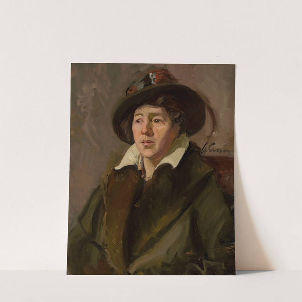 Portrait of a woman in a hat (1915) by Stanisław Lentz