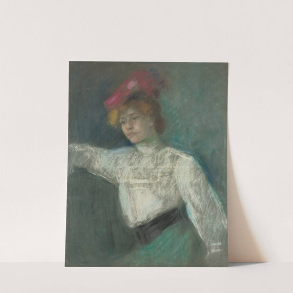 Portrait of a woman in a red hat (1900) by Olga Boznanska