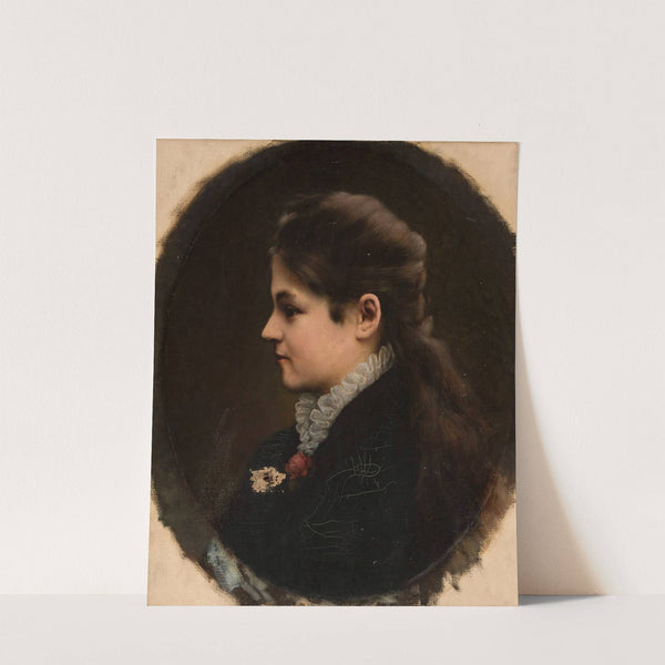Portrait of a woman in profile by Stanisław Heyman