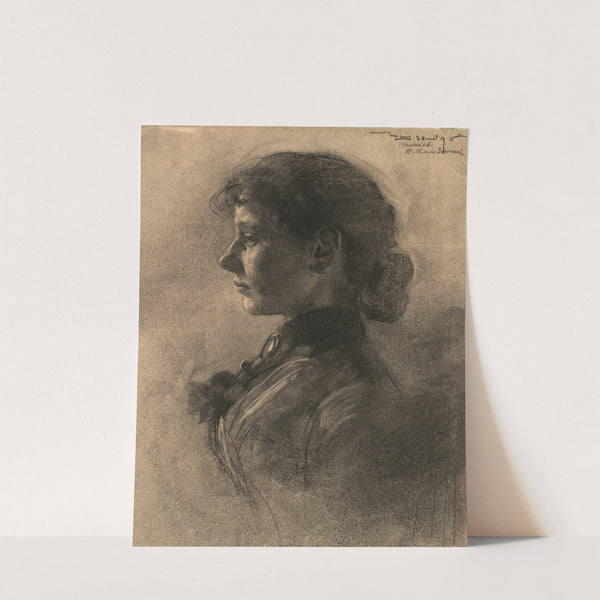 Portrait of a Woman in Profile, Turned to the Left by William Sommer
