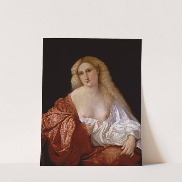 Portrait of a Woman know as Portrait of a Courtsesan (1520) by Jacopo Palma Il Vecchio