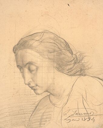 Portrait of a woman looking down (1834)