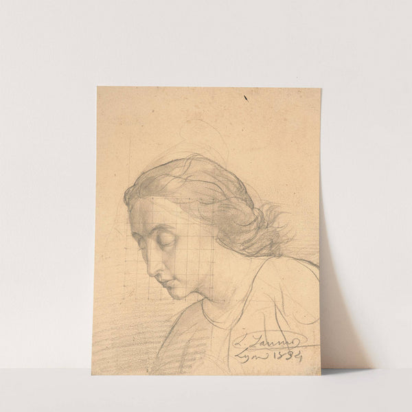 Portrait of a woman looking down (1834) by Louis Janmot