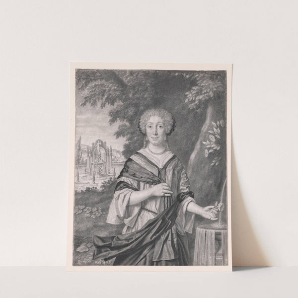 Portrait of a Woman near a Fountain, a Rose in Her Hand (1680–85) by Jan Thopas