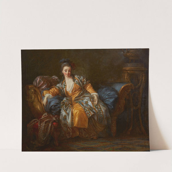 Portrait of a woman on a divan by Jean-Baptiste Le Prince