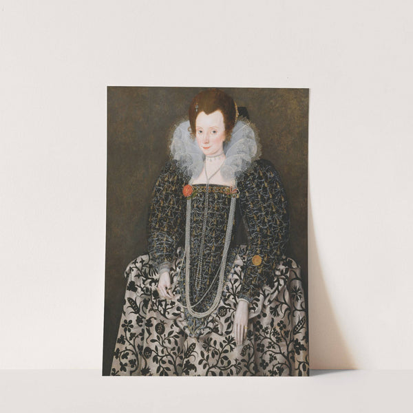 Portrait of a Woman, Traditionally Identified as Mary Clopton (born Waldegrave), of Kentwell Hall, S... by Robert Peake the Elder