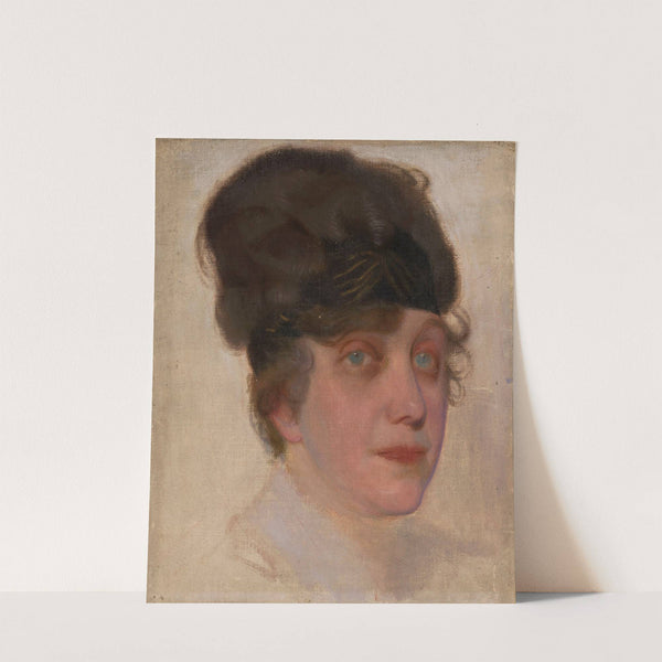Portrait of a woman with a black collar (1915) by Edward Butrymowicz