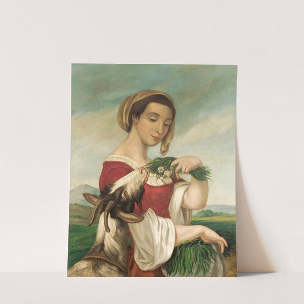 Portrait of a Woman with a Goat by Juan Cordero