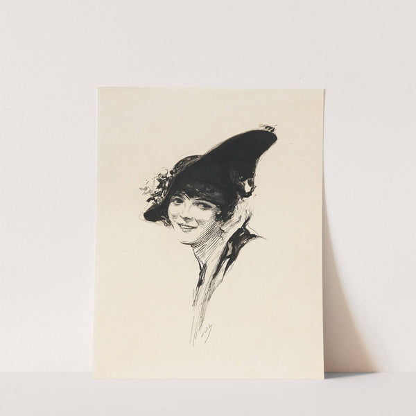 Portrait of a Woman with a Hat by Joseph Clement Coll