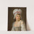 Portrait of a woman with a white headscarf by Marc-Antoine Bilcocq