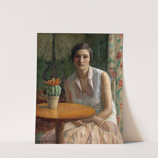 Portrait of a Woman (with Cactus) (1930) by Frederick Carl Frieseke