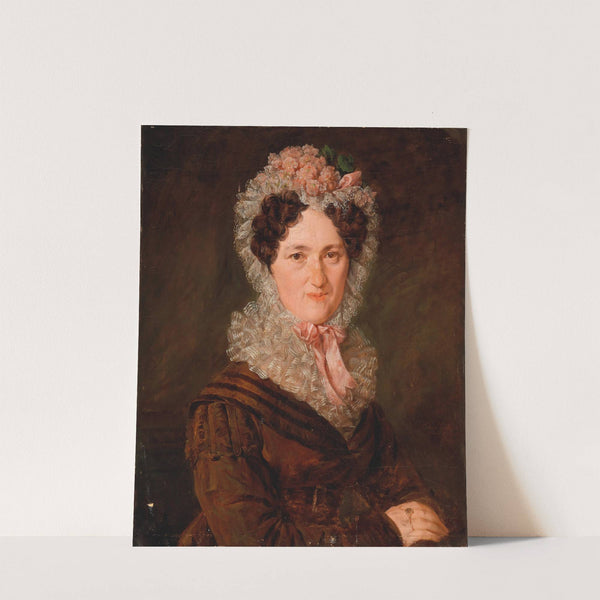 Portrait of a Woman with Mob Cap by Barbara Krafft