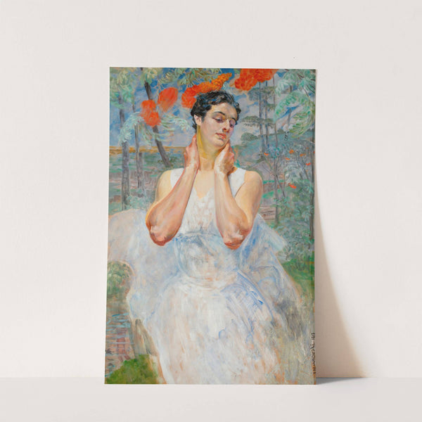 Portrait of a woman with rowanberry by Jacek Malczewski