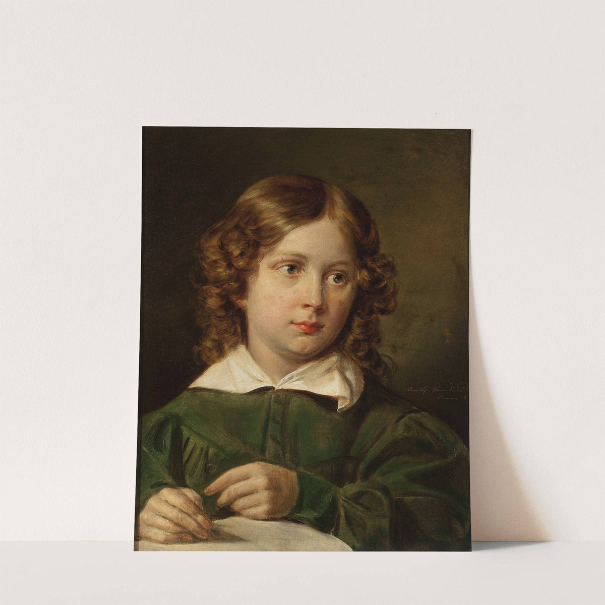 Portrait of a writing child (1840) by Jan Nepomucen Glowacki