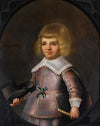 Portrait Of A Young Boy Holding A Hat